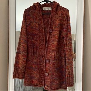 Chunky Knit Cardigan With Hood